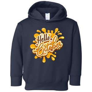 Hello October Fun Fall Toddler Hoodie