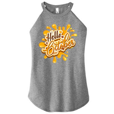 Hello October Fun Fall Women’s Perfect Tri Rocker Tank