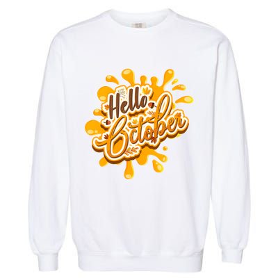 Hello October Fun Fall Garment-Dyed Sweatshirt