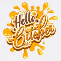 Hello October Fun Fall Garment-Dyed Sweatshirt