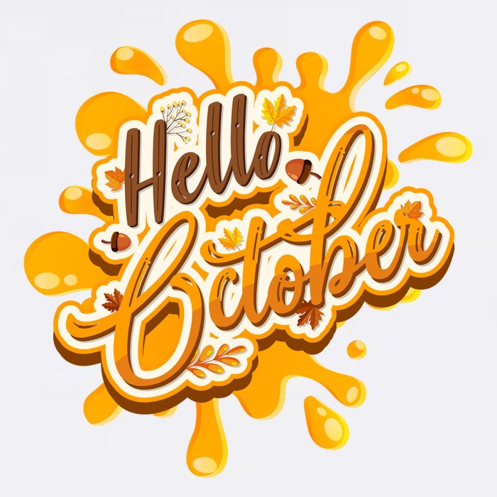 Hello October Fun Fall Garment-Dyed Sweatshirt