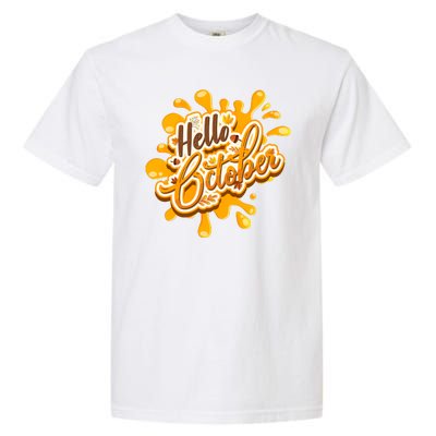 Hello October Fun Fall Garment-Dyed Heavyweight T-Shirt