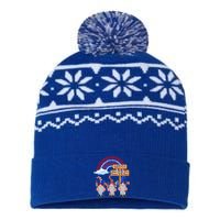 Home Of Free Because Of Brave 4th July Merica Gnome Funny Gift USA-Made Snowflake Beanie