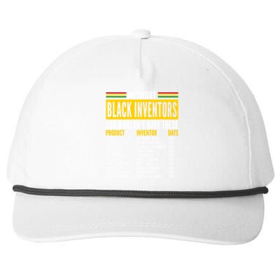 History Of Forgotten Black Inventors Black History Month Cute Gift Snapback Five-Panel Rope Hat