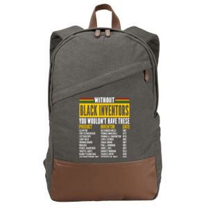 History Of Forgotten Black Inventors Black History Month Cute Gift Cotton Canvas Backpack