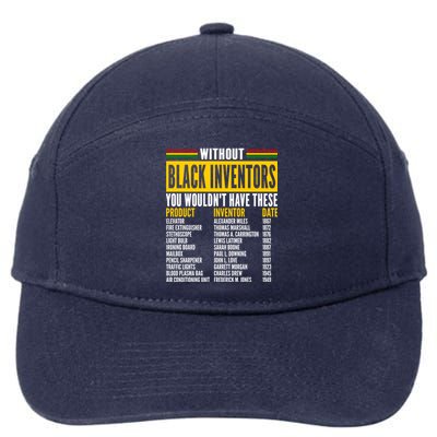 History Of Forgotten Black Inventors Black History Month Cute Gift 7-Panel Snapback Hat