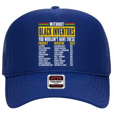 History Of Forgotten Black Inventors Black History Month Cute Gift High Crown Mesh Back Trucker Hat