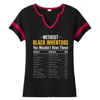 History Of Forgotten Black Inventors Black History Month Ladies Halftime Notch Neck Tee