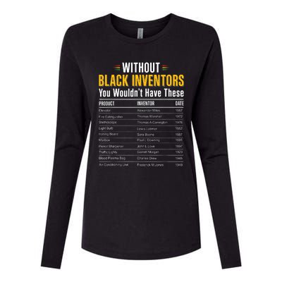 History Of Forgotten Black Inventors Black History Month Womens Cotton Relaxed Long Sleeve T-Shirt