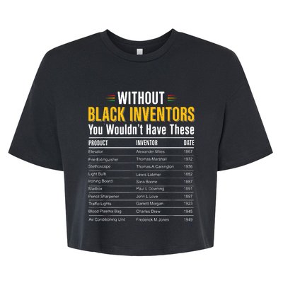 History Of Forgotten Black Inventors Black History Month Bella+Canvas Jersey Crop Tee