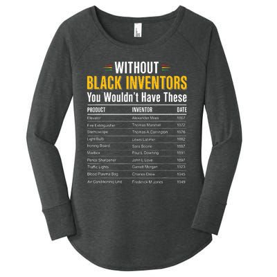 History Of Forgotten Black Inventors Black History Month Women's Perfect Tri Tunic Long Sleeve Shirt