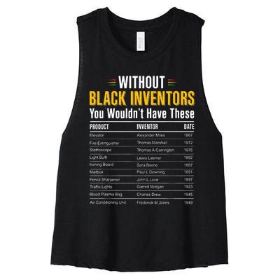 History Of Forgotten Black Inventors Black History Month Women's Racerback Cropped Tank