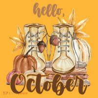 Hello October Fall Lover Sustainable Knit Beanie