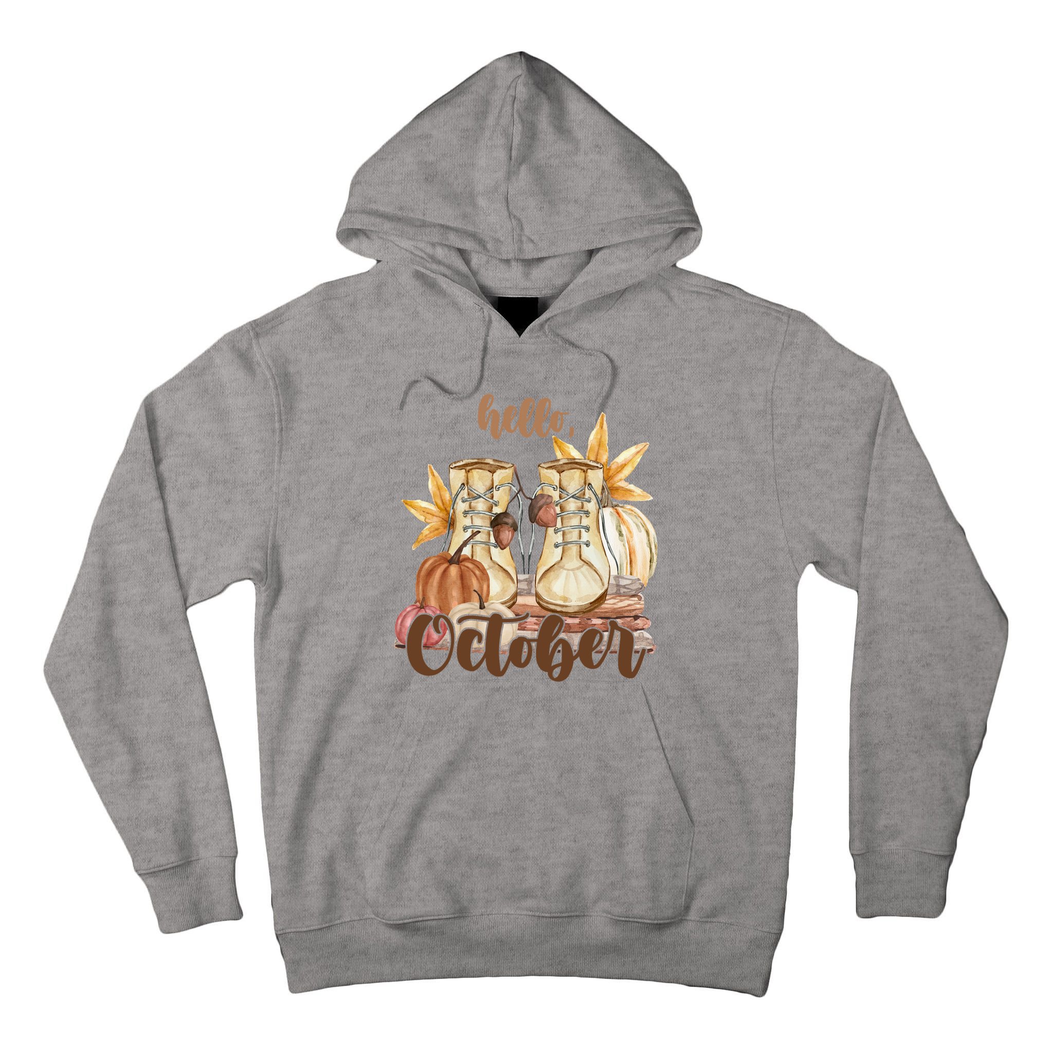 Hello October Fall Lover Tall Hoodie