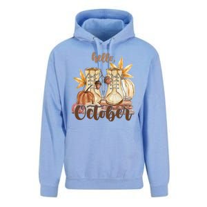 Hello October Fall Lover Unisex Surf Hoodie