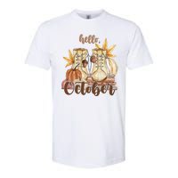 Hello October Fall Lover Softstyle CVC T-Shirt