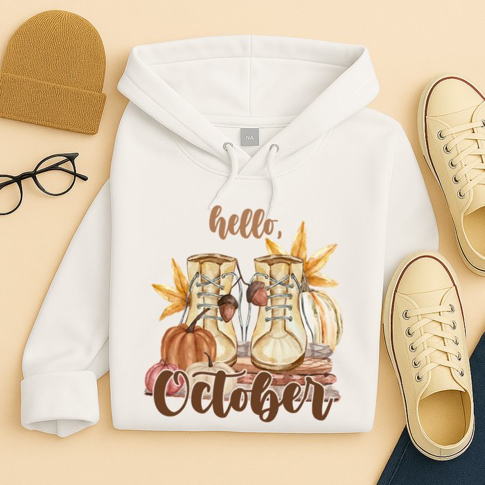 Hello October Fall Lover Hoodie