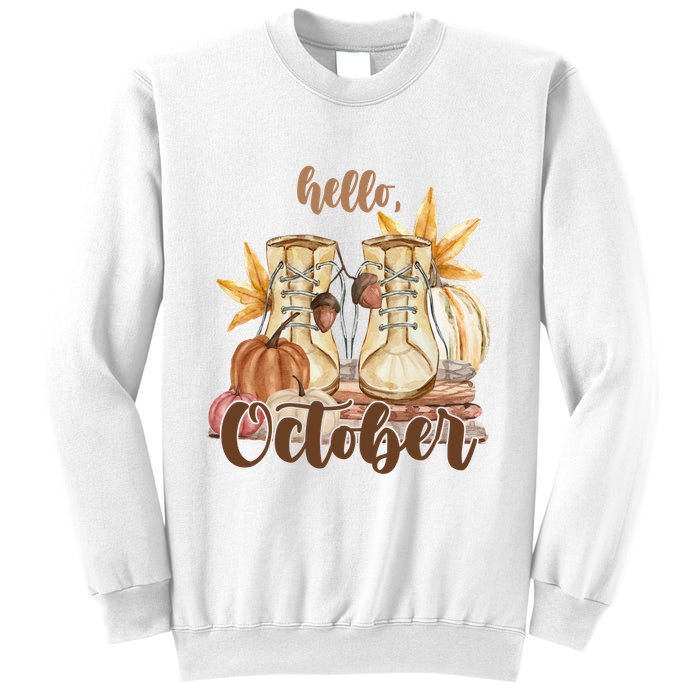 Hello October Fall Lover Sweatshirt