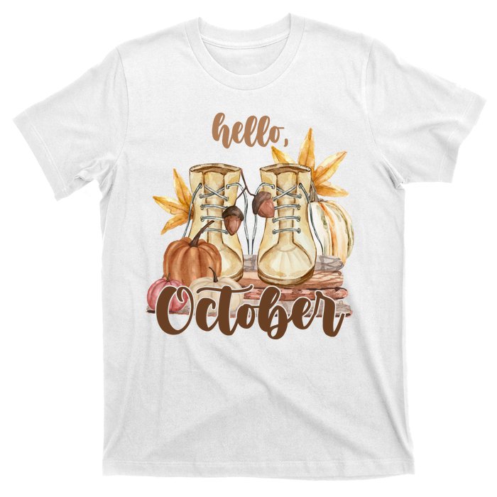 Hello October Fall Lover T-Shirt