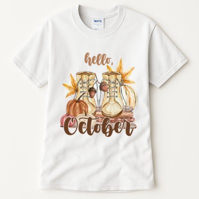 Hello October Fall Lover Tall T-Shirt