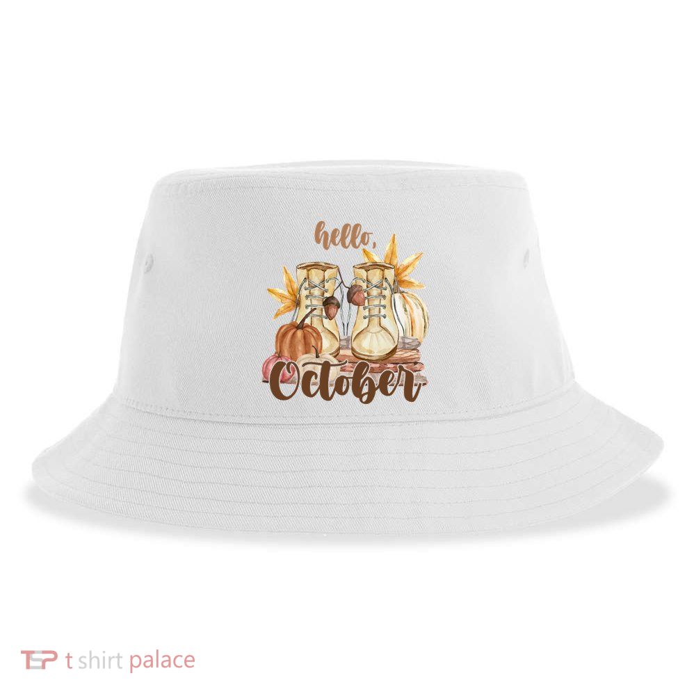 Hello October Fall Lover Sustainable Bucket Hat