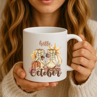 Hello October Fall Lover Mug