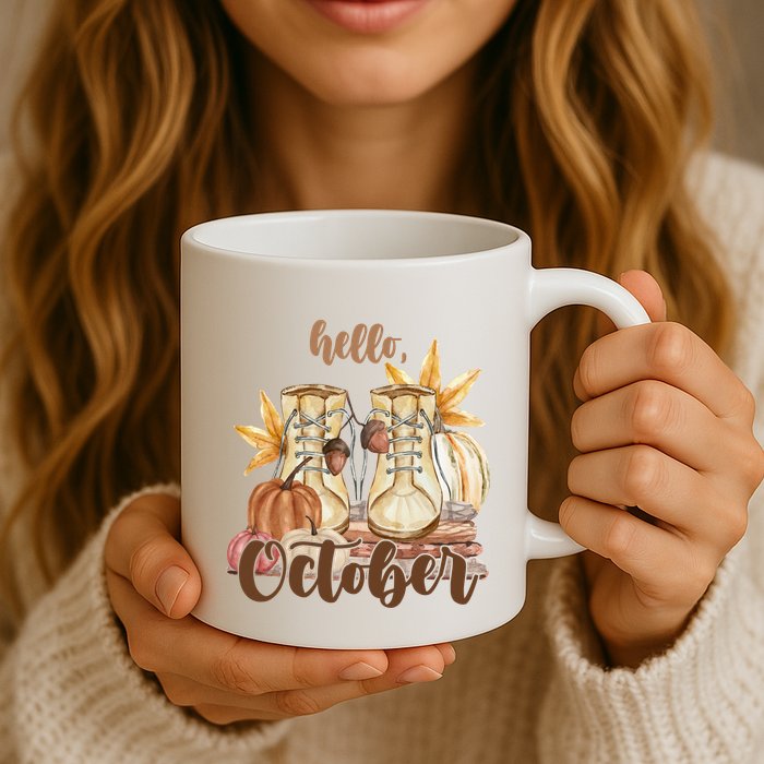 Hello October Fall Lover Mug