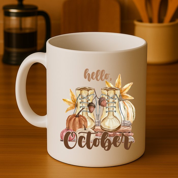 Hello October Fall Lover Mug