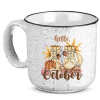 Hello October Fall Lover 15oz Campfire Ceramic Mug
