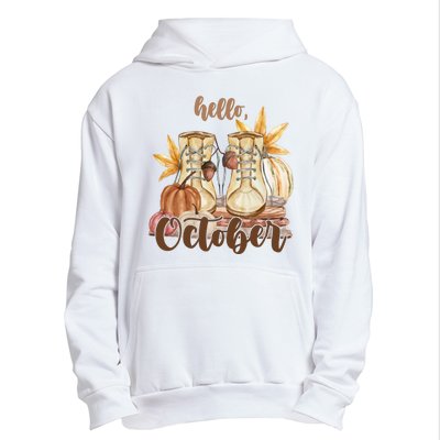 Hello October Fall Lover Urban Pullover Hoodie