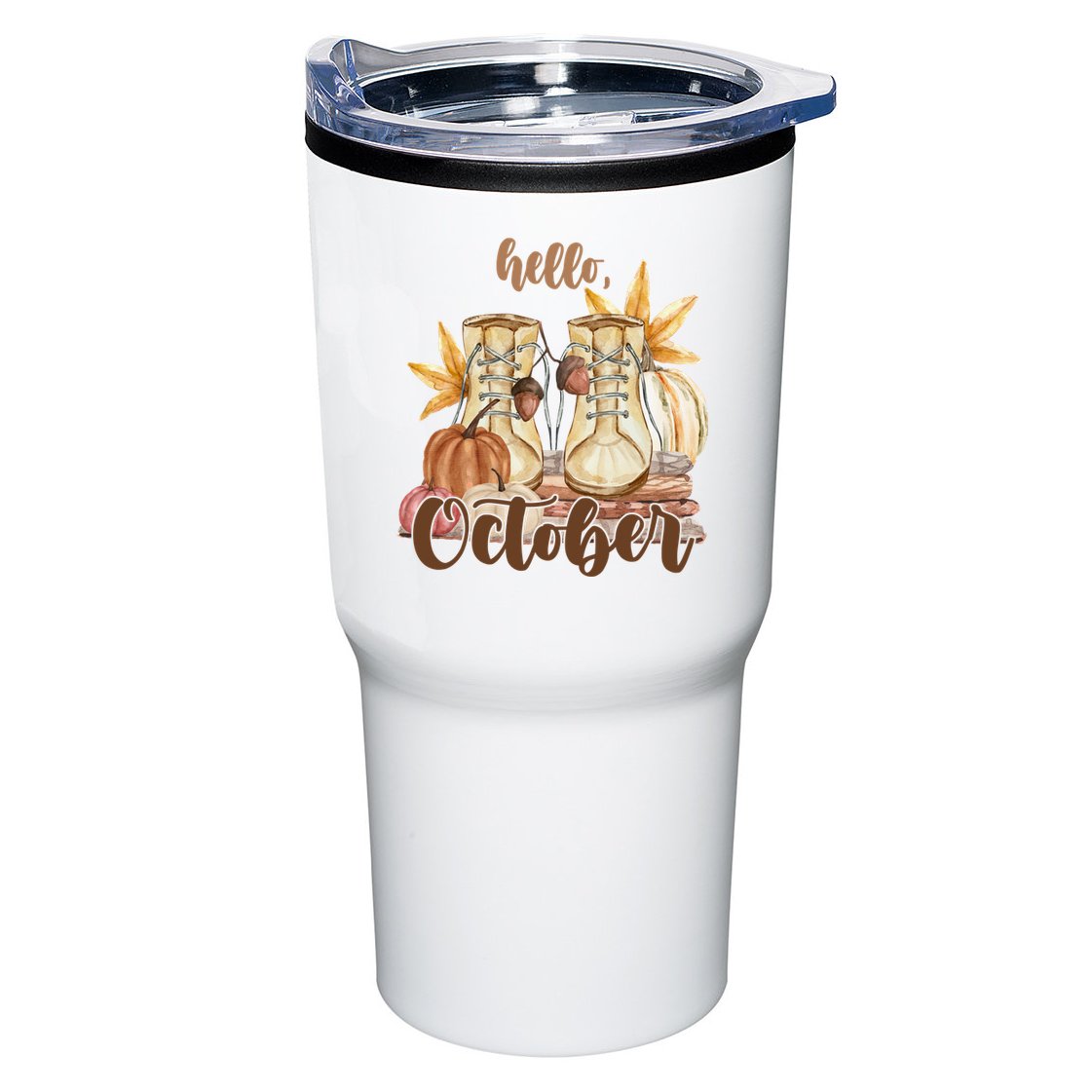 Hello October Fall Lover Tumbler