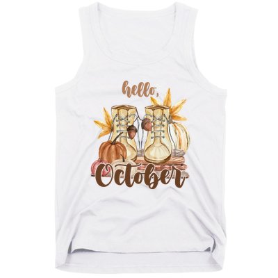 Hello October Fall Lover Tank Top