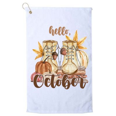 Hello October Fall Lover Platinum Collection Golf Towel