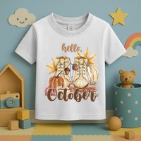Hello October Fall Lover Toddler T-Shirt