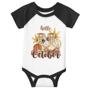 Hello October Fall Lover Infant Baby Jersey Bodysuit