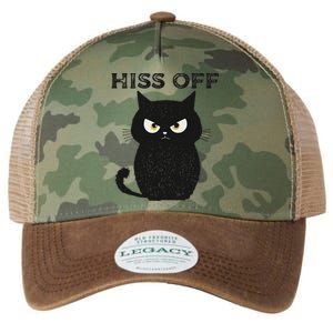 Hiss Off Funny Black Cat Hiss Off Meow Cat Legacy Tie Dye Trucker Hat