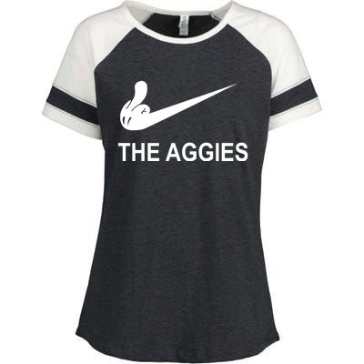 H8 Ou Fuck The Aggies Enza Ladies Jersey Colorblock Tee