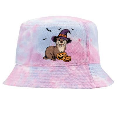 Halloween Otter Funny Witch Otter Tie-Dyed Bucket Hat