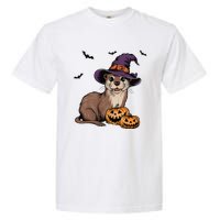 Halloween Otter Funny Witch Otter Garment-Dyed Heavyweight T-Shirt