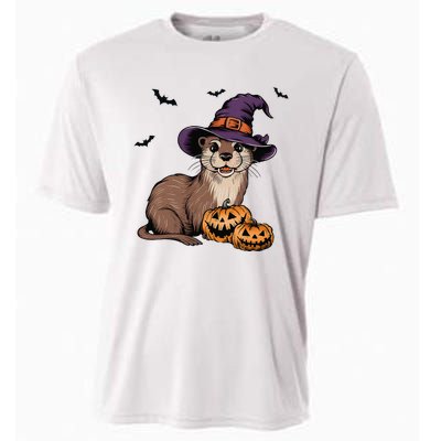 Halloween Otter Funny Witch Otter Cooling Performance Crew T-Shirt