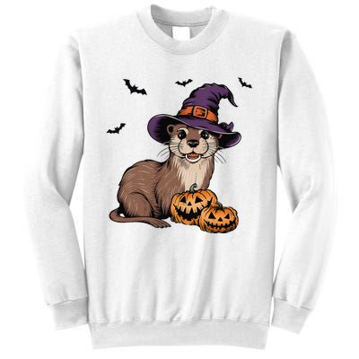 Halloween Otter Funny Witch Otter Sweatshirt