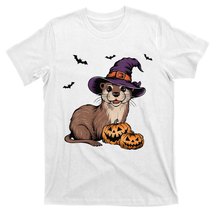 Halloween Otter Funny Witch Otter T-Shirt