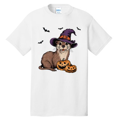 Halloween Otter Funny Witch Otter Tall T-Shirt