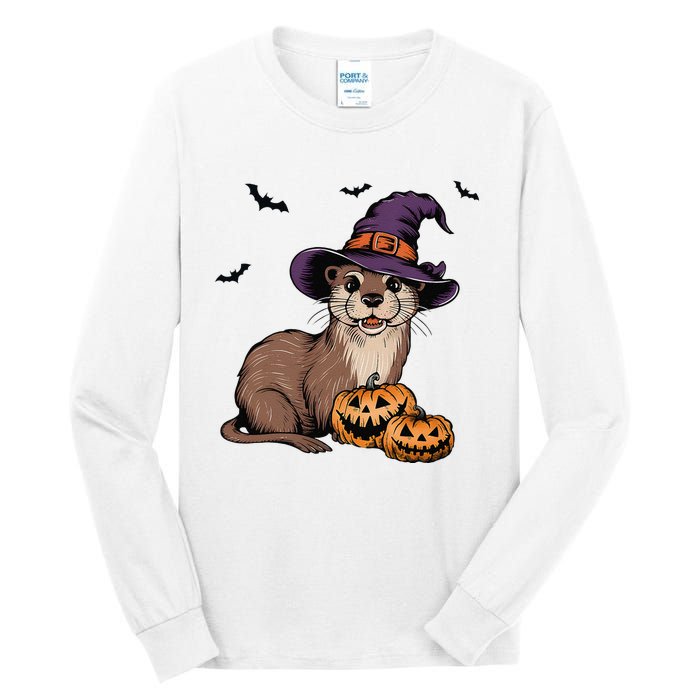 Halloween Otter Funny Witch Otter Tall Long Sleeve T-Shirt