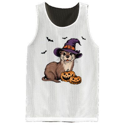 Halloween Otter Funny Witch Otter Mesh Reversible Basketball Jersey Tank