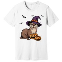 Halloween Otter Funny Witch Otter Premium T-Shirt