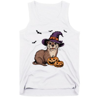 Halloween Otter Funny Witch Otter Tank Top