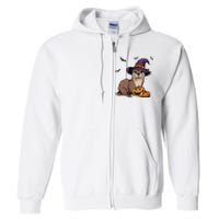 Halloween Otter Funny Witch Otter Full Zip Hoodie