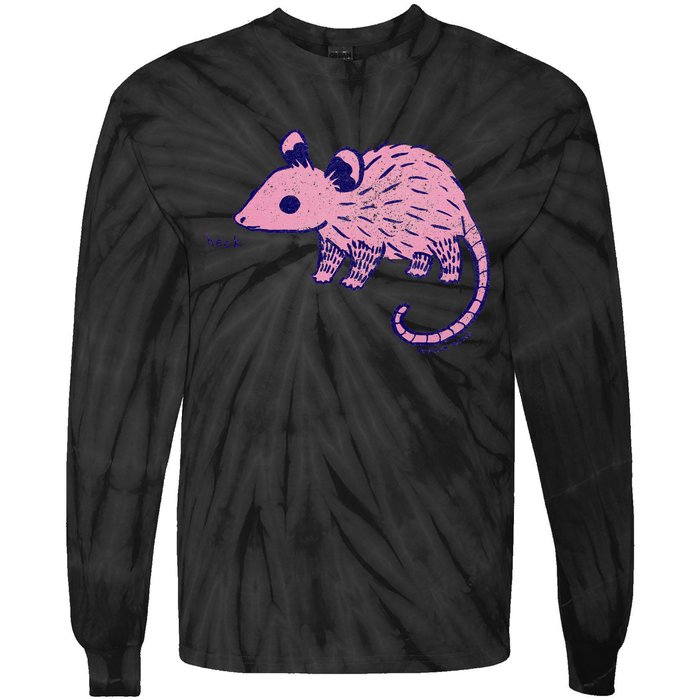 Heck Opossum Funny Animal Gift Tie-Dye Long Sleeve Shirt