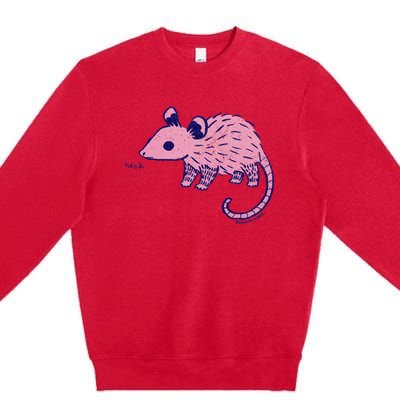 Heck Opossum Funny Animal Gift Premium Crewneck Sweatshirt